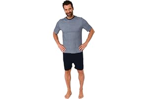 Normann Care Herren Pflegeoverall Kurzarm Einteiler mit Reißverschluss an Rücken und Bein - 171 90 431