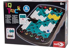 Noris 606134747 - Gioco di logica IQ Track (gioco di logica a partire dai 6 anni), raffinata sfida per 1 persona con 6 livelli di difficoltà, incluse soluzioni, gioco di pensiero per bambini e adulti