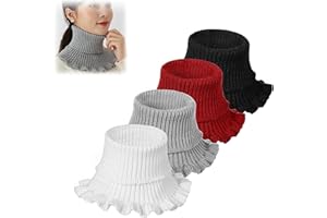 LEFSDVF 4PCS Collars For Women, Detachable Turtleneck Dickey Collar Knitted Fake Collar For Women Girls Winter Warm Windproof Fake Collar Neck, Winter Clothing Accessories