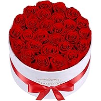 KIPIDA Rosa Eterna, Rose stabilizzate Fatte a Mano,Mini Scatola Regalo