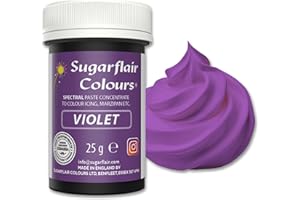 SUGARFLAIR COLOURS Sugarflair Spectral Concentrated Paste Colours Purple, Viola, Colorante Alimentare Pasta, Colorante per Pasta di Zucchero e Mazapán - 25g