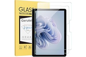 Gerutek [2 Piezas Protector Pantalla para Microsoft Surface Pro 11/Pro 10/Pro 9/Pro 8/Pro X (13 Pulgadas), 9H, Antiarañazos, Antihuellas, Sin Burbujas, Cristal Templado para Surface Pro 11/Pro 10 13"