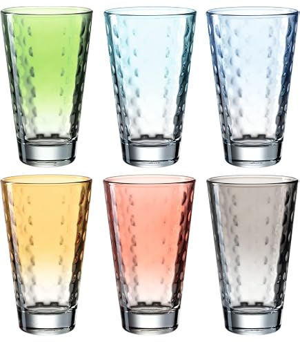Lot De 4 Verres Twist Leonardo Home - 300 Ml, Coloris Assortis, Design Incurvé - 5