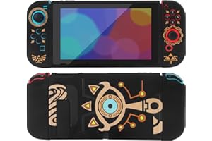 TIKOdirect Protective Case for Switch, Soft Full Skin Protective Cover with Pretty Cool Pattern, Silicone Slim Shockproof Back and Grip Case for Switch, Eye Black