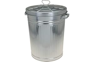 AIO-S - OK DRULINE XXL Mülltonne Abfalleimer Zink 41 cm x 52 cm 55 l Silber