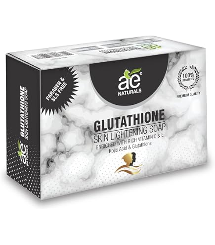 ae naturals glutathione soap Buy AE Naturals Soap Glutathione Skin Lightening Soap It Is Formulated With  Activated Charcoal, Kojic Acid, Glutta thione, Vitamin E, And Coconut Oil  135g pack of 3 Online at Low Prices in