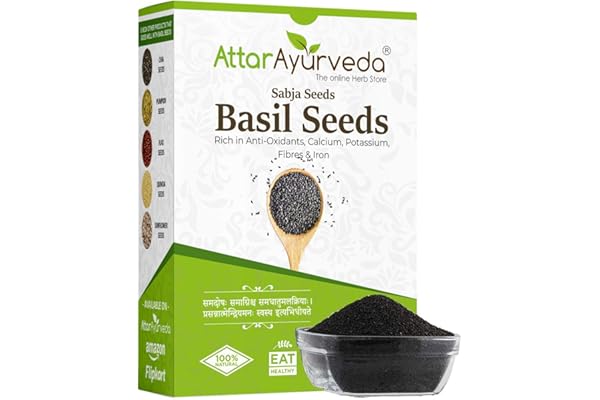 Attar Ayurveda Sabja Basil Seeds - 500 gm (Reduces Body Heat)