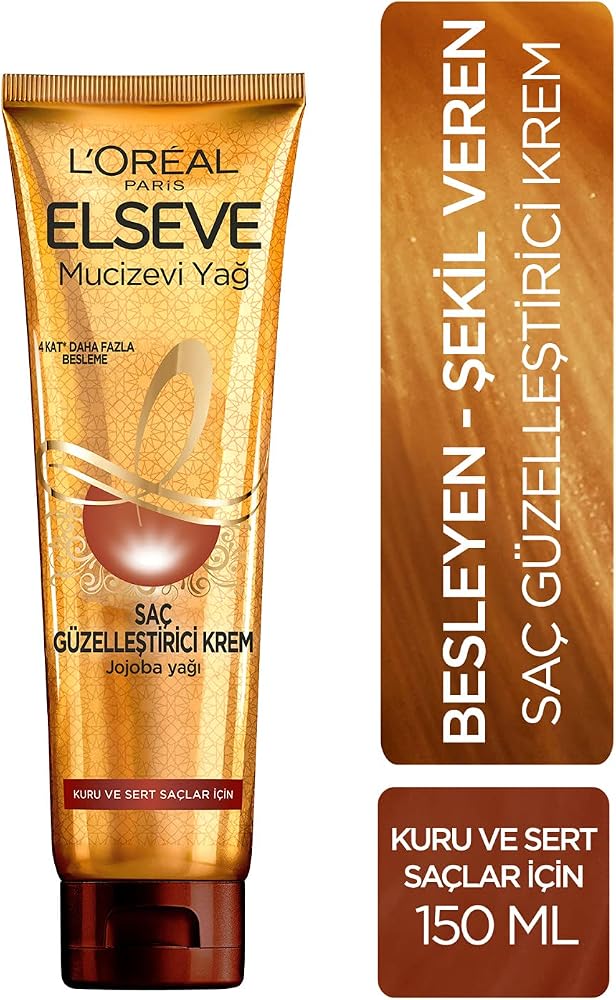 L'Oreal Paris Elseve Mucizevi Yağ Saç Güzelleştirici Krem 150 ml - Kuru ve Sert Saçlar İçin