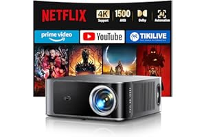 TOPTRO 4K Projector【Built-in APP & 36W 3D Surround DoIby Audio】1500ANSI High-Brightness Auto Focus/Keystone Smart Projectors FHD 1080P, Two-way Bluetooth WiFi Home Cinema Projector with HDMI ARC/CEC