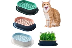 FENGQQKJ 3 Stück Katzengras Pflanzgefäß Katzenminze Katzengras Box Hydrokultur Katzengras Box Katzengras Tablett Katzengras Behälter Katzengras für Zimmerkatzen zum Pflanzen von Katzengras