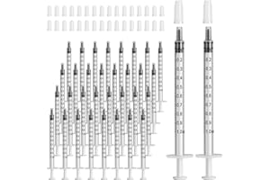 UPUPGO 100 Stück 1ml Kolostrum Spritze mit Kappen ohne Nadel Kolostrumspritze Kunststoff Spritzen zum Nachfüllen und Messen von Flüssigkeiten, 1ml Spritze zum Wissenschaftliche Labors, Pflanzenbewässerung