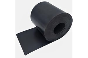 Wulkow Gummistreifen 1mm stark - BREITE + LÄNGE wählen - Auswahl: 100mm x 5000mm x 1mm | Gummimatte Gummirolle Gummiplatte Vollgummi Schürfleiste Hartgummi für Garten, Haus und Industrie