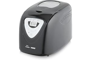Princess Macchina Per Il Pane Black, 600 Watt, Grande Capienza 0.9 Kg, 15 Programmi Di Cottura, Modalità Senza Glutine, Ottima Per Intolleranze, Allergie O Diete Speciali, Cuoci Pane E Dolci, Nero