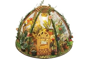 Taimimy Kit fai da te in Miniatura, DIY Case delle Bambole da Costruire in Legno con Luce LED kit di Costruzione per Adulti Decorazione Scaffale, Compleanno Regali di Natale (Casa dei fiori stellati)