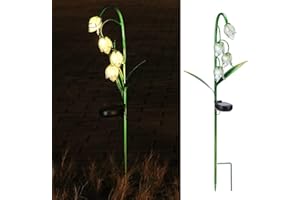 MUMTOP Solar Lights Outdoor - Solar Powered Garden Lights Waterproof, Outside Solar Lily Flowers Lights, Garden Lighting Decorative