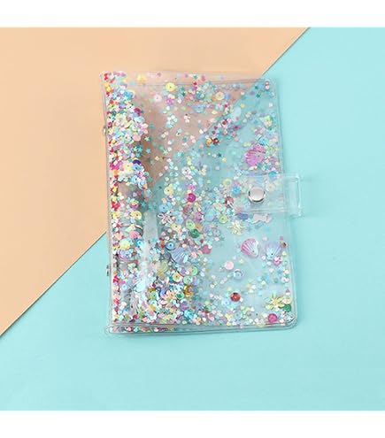Classeur 6 Anneaux PVC Souple A6 - Fermeture Bouton Pression, Design Arc-en-Ciel