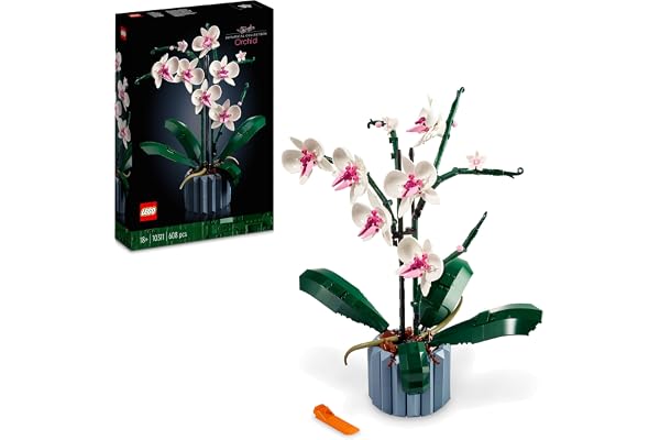LEGO Botanicals L’Orchidée - Plantes ou Fleurs Artificielles d'Intérieur pour Décoration de Maison - Loisirs Créatifs pour Adulte - Idée Cadeau pour Femme ou Homme 10311