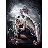 Kit Peinture Diamant 5D Crâne Halloween - Broderie Carrée Complète 30x40cm, Toile Avec Diamants Strass Pour Décoration Murale Effrayante
