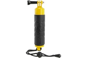 CAMKIX Poignée Flottante Premium pour GoPro Hero, DJI Osmo Action Flotteur à Prise en Main pour GoPro Hero 4, 3+, 3, 2, 1 / Intérieur Creux pour Ranger de Petits Objets