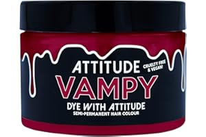 ATTITUDE HOLLAND Attitude Hair Dye | Teinture Capillaire Semi-Permanente Végétalienne et Sans Cruauté Avec Revitalisant | Couleur de Cheveux Vibrante Pour Tous les Types de Cheveux | Vampy Rouge Foncé | 135ml