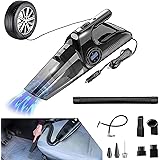 AVEDIA 2 in 1 Car Tyre Inflator Pump & Vacuum Cleaner for Car, Electric Air Pump, Portable Tyre Inflator for Car with 12.5 Fe