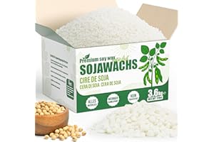 ‎VEGISHINE VEGISHINE Sojawachs für Kerzen, Natürliches Sojawachs für Kerzenherstellung 4kg 3.6kg, Kerzenwachs zum Gießen, Kerzenwachsgranulat für die Kerzenherstellung, Premium Sojawachs 1kg 2kg 5kg 10kg