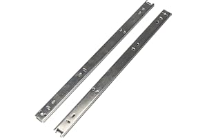 MOBILA Guide per cassetti a sfera, Acciaio zincato antiruggine, Misura 27 mm x 400 mm, Confezione 2 pezzi