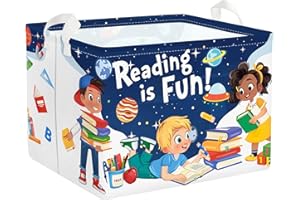 Clastyle Kosz na pranie dla niemowląt składany kosz do przechowywania ubrań dla dzieci wodoodporny chłopiec dziewczynki pudełko na zabawki do pokoju dziecięcego, czytanie przestrzeni, 40 x 30 x 30 cm