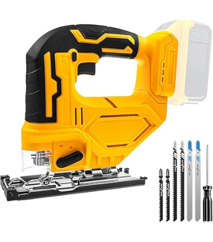 Scie Sauteuse Sans Fil Pour Batterie Dewalt 18V/20V - 3000 SPM, Coupe Biseautée 0-45° - 15 Lames Incluses