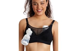 momcozy Biustonosz do karmienia dla dużych piersi (36C-44G) – kombinowany biustonosz z pompką i karmieniem piersią z siateczką