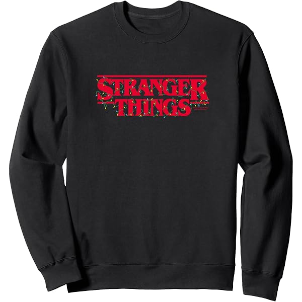 Felpa Cropped Donna Stranger Things Logo Nero - Popgear, 80% Cotone, Abbigliamento Ufficiale Netflix