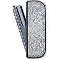 Keminsung Compatible with IQOS accessories (only for ILUMA case), glitter leather case, opening and closing, compatible with Iruma case (silver)