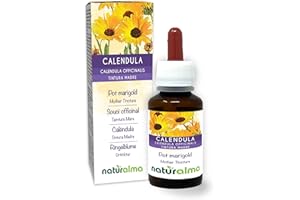 Pot Marigold (Calendula officinalis) Flower Heads Alcohol-Free Mother Tincture Naturalma - Liquid Extract Drops 60 ml - Food Supplement - Vegan