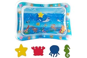 YXHZVON Materassino Gonfiabile per Acqua, 69 x 50 cm Tappetino Gonfiabile ad Acqua per Bambini Materassino ad Acqua per Neonati Alto Contrast, Attività di Gioco Sensoriale