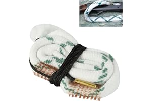 T TAKONE Boresnake - Filo di pulizia per 12 GA, spazzola in ottone incorporato, filo di pulizia riutilizzabile e compatto per fucile/pistola/fucile da caccia