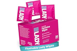 SUPER & FRESH CO. Lady Parts Feminine Wipes - Flushable Wet Wipe for Women - pH Optimized for Privates, Body, Booty, & Face - Good for Travel & Intimate Areas - Stay Fresh & Clean - 20 Wipes