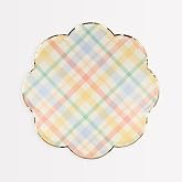 Meri Meri - Small Spring Plaid Plates - Bahar Yeri Tabaklar - S - 8'li