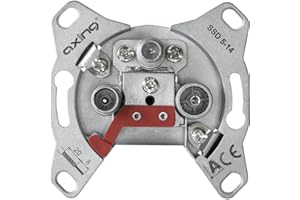 Axing SSD 5-00 - Enchufe Universal para Cables de Antena, Color Plateado (Importado)