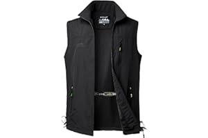 KTWOLEN Gilet Uomo Tipo Caccia Estivo Leggero Gilet da Pesca da Uomo Gilet ad Asciugatura Rapida Giubbotto da Fotografico Giacca Lavoro Senza Maniche