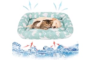 Gukasxi Alfombra de refrigeración para Mascotas, Manta de enfriamiento para Verano, Lavable, Alfombrilla de Hielo para Mascotas, Alfombrilla autoenfriante para Gatos, hámster, Chinchilla cobayas