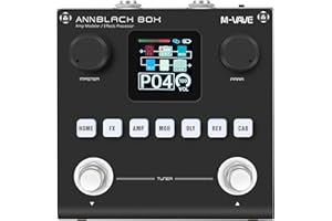 M-VAVE Black Effect Pedal Box Multi Effects Guitar Base Pedal - 80 Editable Presets With APP Create Your Paremeters Built in Battery