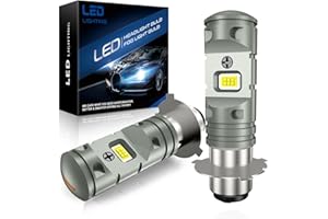 SHINYY 2PCS Bombillas P15D H6M LED para Faros de Moto con Base P15D-25-3, Chips CSP 12V 6500K Blanco Lámparas LED P15D H6M para Luces Altas o Bajas para Yamaha, ATV YFZ YFM Raptor Tractor Scooter