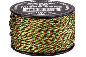 Atwood Rope MFG Tactical Nylon/Polyester Micro Utility Cord 1.18mm X 125ft Reusable Spool | Fishing Gear, Jewelry Making, Camping Accessories (Jamaican Me Crazy)