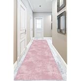 Viva Home Kesme Rulo Yolluk Kaymaz Tabanlı Makinede Yıkanabilen Ar269, Pembe, 80 X 300