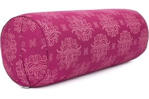 ‎BODHI Bodhi Yoga Bolster Ø 23 cm | Maharaja Collection | Abnehmbarer & Waschbarer Bezug aus 100% Baumwoll | Yogarolle mit Bio-Dinkelfüllung | Yogakissen für Restorative & Yin Yoga