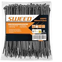 SWEED Fascette fermacavi nere da 300 mm 100 pezzi autobloccanti di alta