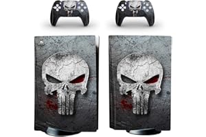 SUPREME SKINZ PS5 Disc Skin Wrap Vinyl Sticker Decal The Punisher Skull Grey - For Playstation 5 Console and 2 Controllers