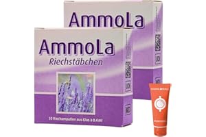AmmoLa Riechstäbchen 2x 10 Riechampullen á 0,4 ml I Konzentration I Aufmerksamkeitstraining I Panickattacke I Stressbewältigung I Stressreduktion I Skills-Training I Sparset plus Pharma Perle giveaway