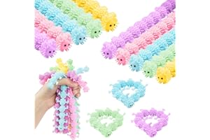 Ainiv 10PCS Sensory Stress Fidget Toys - Caterpillar Stretchy Calming Toys, Perfect for Halloween & Christmas Party Favors for Children with ADHD, OCD or Autism