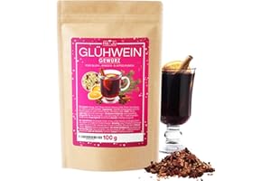 ‎HE-JU He-Ju Glühweingewürz 100g, vegan, glutenfrei, ohne Zuckerzusatz, Aromatische Winter-Gewürzmischung für Glühwein, Punsch & Tee, 100 % natürlich, Perfekt für wärmende Wintergetränke